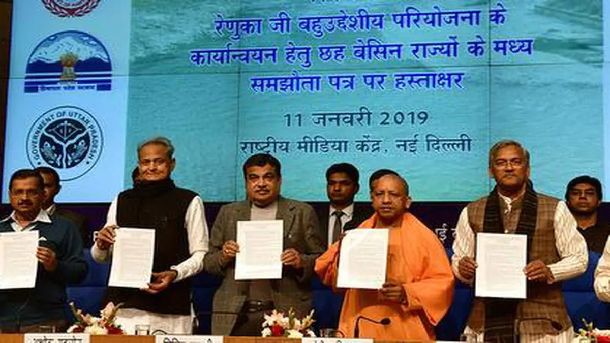 agreement or 6 letters pact pact Centre with Yamuna   on CMs dam project 6 inks The