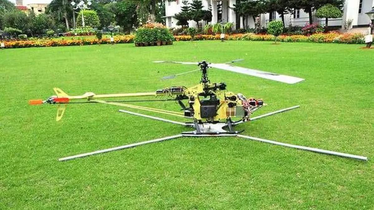 Iit M Develops Agricopter To Eliminate Manual Spraying Of Pesticides The Hindu Businessline