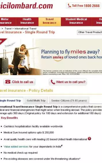 travel health insurance icici lombard