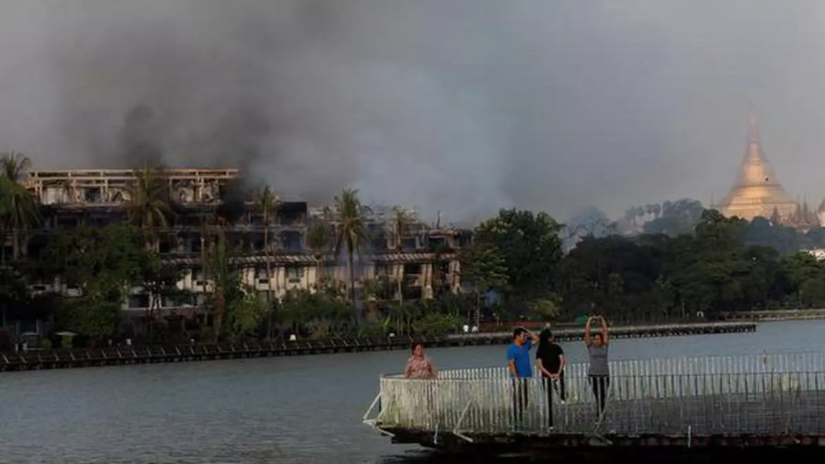 Fire Guts Historic Teakwood Yangon Hotel The Hindu Businessline