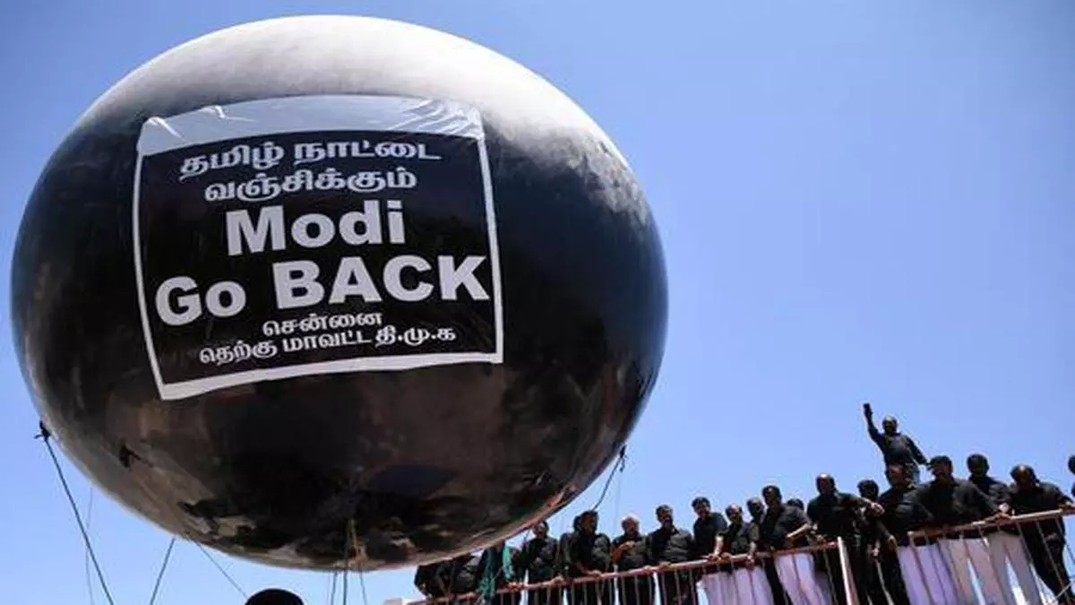 Black Flags Greet Modi The Hindu Businessline