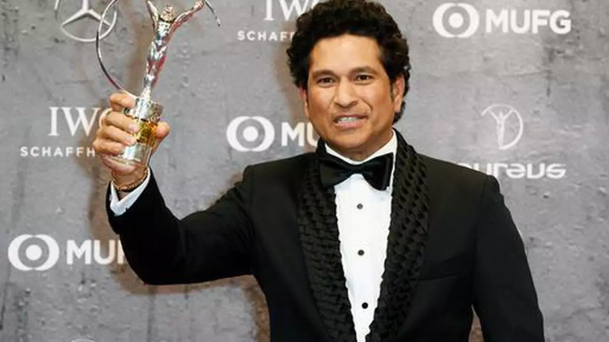 Sachin Tendulkar Wins The Laureus Sporting Moment Award For Icc World Cup 2011 Victory Lap The Hindu Businessline